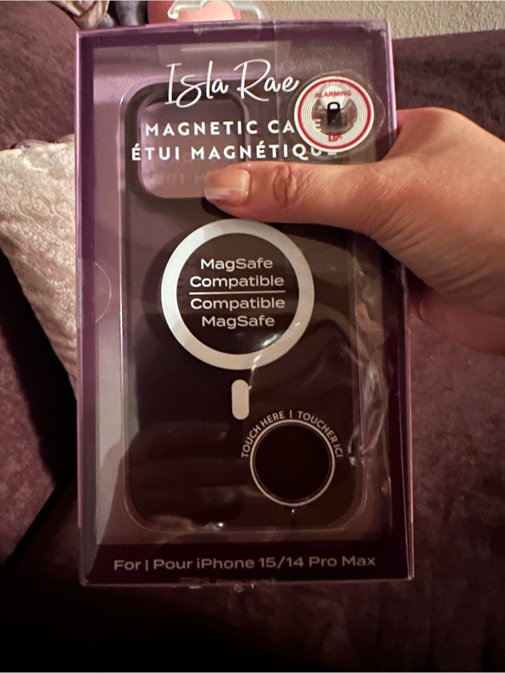 Isla RAE Magnetic IPhone 15/14 Pro Max Case - Purple/plum color